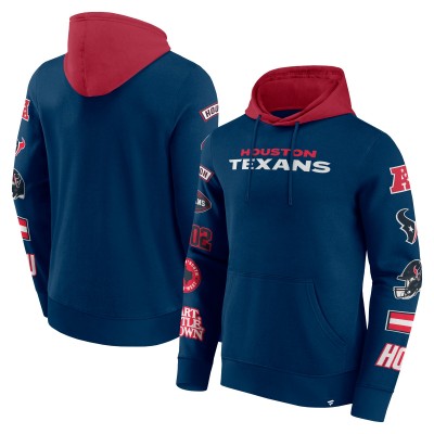 Толстовка Houston Texans Fanatics Navy/Cardinal Patched Out