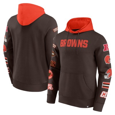Толстовка Cleveland Browns Fanatics Brown/Orange Patched Out