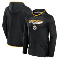 Pittsburgh Steelers Fanatics Black Transitional Defender Hoodie Long Sleeve T-Shirt
