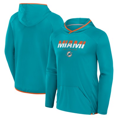 Толстовка Футболка с длинным рукавом Miami Dolphins Fanatics Aqua Transitional Defender