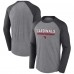 Arizona Cardinals Fanatics Heather Gray/Charcoal Tri-Blend Raglan Long Sleeve T-Shirt