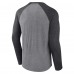 Las Vegas Raiders Fanatics Heather Gray/Charcoal Tri-Blend Raglan Long Sleeve T-Shirt