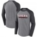 Футболка с длинным рукавом San Francisco 49ers Tri-Blend Raglan - Heather Gray/Charcoal