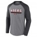 Футболка с длинным рукавом San Francisco 49ers Tri-Blend Raglan - Heather Gray/Charcoal