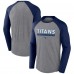 Футболка с длинным рукавом Tennessee Titans Tri-Blend Raglan - Heather Gray/Navy