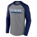 Футболка с длинным рукавом Tennessee Titans Tri-Blend Raglan - Heather Gray/Navy
