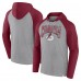 Arizona Cardinals Fanatics Gray/Cardinal Under Center Long Sleeve Hoodie T-Shirt