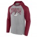 Arizona Cardinals Fanatics Gray/Cardinal Under Center Long Sleeve Hoodie T-Shirt