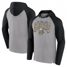 Футболка с длинным рукавом с капюшоном New Orleans Saints Under Center - Gray/Black