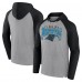 Футболка с длинным рукавом с капюшоном Carolina Panthers Fanatics Gray/Black Under Center