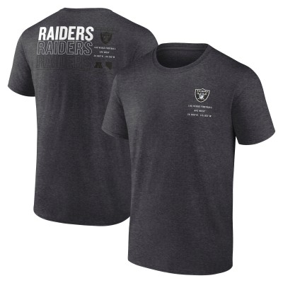 Las Vegas Raiders Fanatics Charcoal Repeat Stats T-Shirt