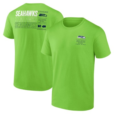 Seattle Seahawks Fanatics Neon Green Repeat Stats T-Shirt