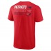 New England Patriots Fanatics Red Repeat Stats T-Shirt