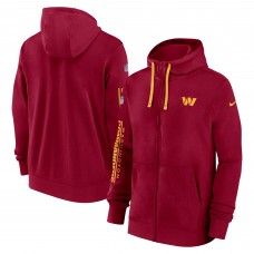 Толстовка на молнии Washington Commanders Nike 2024 Sideline Club - Burgundy