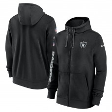 Толстовка на молнии Las Vegas Raiders Nike 2024 Sideline Club - Black