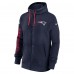 Толстовка на молнии New England Patriots Nike 2024 Sideline Club - Navy