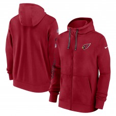 Arizona Cardinals Nike Cardinal 2024 Sideline Club Full-Zip Hoodie