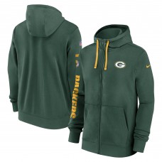 Толстовка на молнии Green Bay Packers Nike 2024 Sideline Club - Green