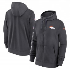 Толстовка на молнии Denver Broncos Nike 2024 Sideline Club - Anthracite