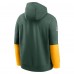 Толстовка Green Bay Packers Nike Green 2024 Sideline Club