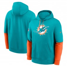 Толстовка Miami Dolphins Nike Aqua 2024 Sideline Club