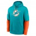 Толстовка Miami Dolphins Nike Aqua 2024 Sideline Club