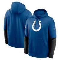 Indianapolis Colts Nike Royal 2024 Sideline Club Pullover Hoodie