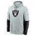 Las Vegas Raiders Nike Silver 2024 Sideline Club Pullover Hoodie
