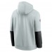 Las Vegas Raiders Nike Silver 2024 Sideline Club Pullover Hoodie