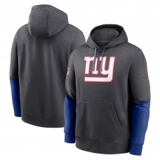 New York Giants Nike Anthracite 2024 Sideline Club Pullover Hoodie