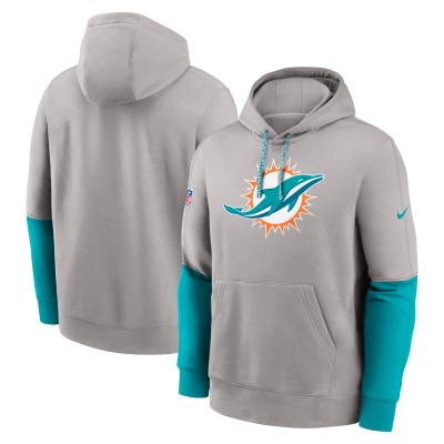 Толстовка Miami Dolphins Nike Gray 2024 Sideline Club