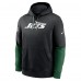 New York Jets Nike Black 2024 Sideline Club Pullover Hoodie