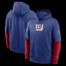 New York Giants Nike Royal 2024 Sideline Club Pullover Hoodie