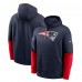 New England Patriots Nike Navy 2024 Sideline Club Pullover Hoodie