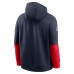 New England Patriots Nike Navy 2024 Sideline Club Pullover Hoodie