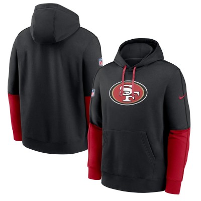 San Francisco 49ers Nike Black 2024 Sideline Club Pullover Hoodie