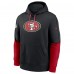 San Francisco 49ers Nike Black 2024 Sideline Club Pullover Hoodie