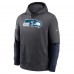 Seattle Seahawks Nike Anthracite 2024 Sideline Club Pullover Hoodie