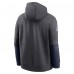 Seattle Seahawks Nike Anthracite 2024 Sideline Club Pullover Hoodie