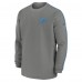 Detroit Lions Nike Gray 2024 Sideline Coaches Long Sleeve Top