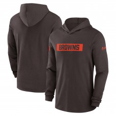 Футболка с длинным рукавом Cleveland Browns Nike Sideline Performance - Brown