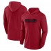 Arizona Cardinals Nike Cardinal 2024/25 Sideline Performance Long Sleeve Hoodie T-Shirt