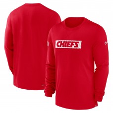 Футболка с длинным рукавом Kansas City Chiefs Nike Sideline Player Performance - Red