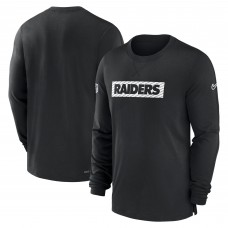 Футболка с длинным рукавом Las Vegas Raiders Nike Sideline Player Performance - Black