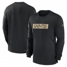 Футболка с длинным рукавом New Orleans Saints Nike Sideline Player Performance - Black