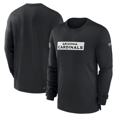 Arizona Cardinals Nike Black Sideline Player Performance Long Sleeve T-Shirt