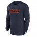 Футболка с длинным рукавом Chicago Bears Nike Navy Sideline Player Performance