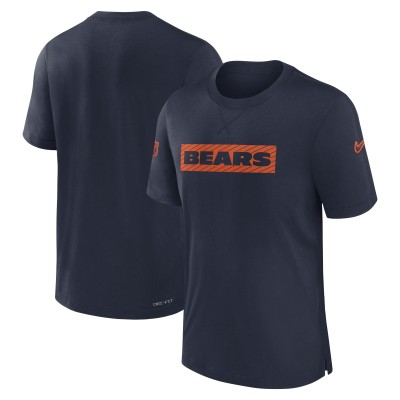Футболка Chicago Bears Nike Navy Sideline Player Performance