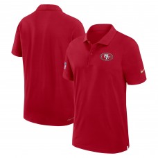 San Francisco 49ers Nike Scarlet 2024/25 Sideline Performance Polo