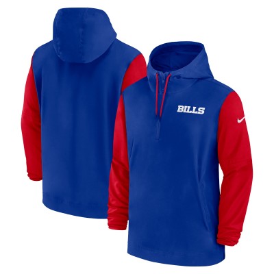 Куртка на короткой молнии Buffalo Bills Nike Royal/Red 2024/25 Sideline Pre-Game Player